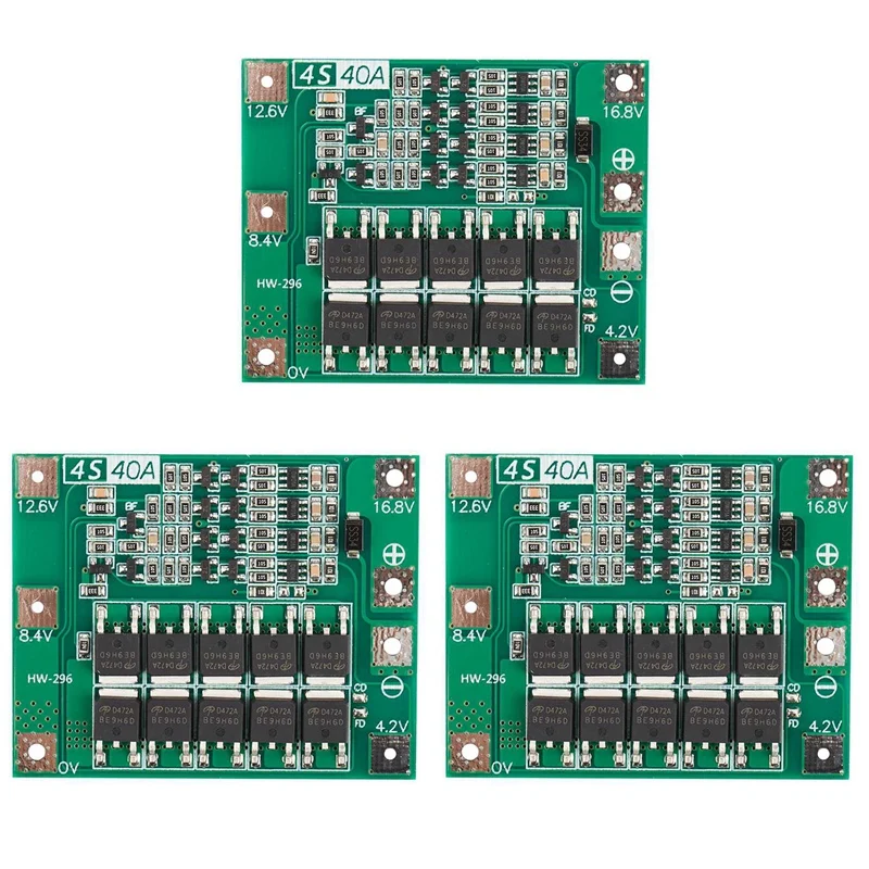 RISE-3X 4S 40A Li-Ion Lithium Battery 18650 Charger Pcb Bms Protection Board For Drill Motor 14.8V 16.8V Lipo Cell Module