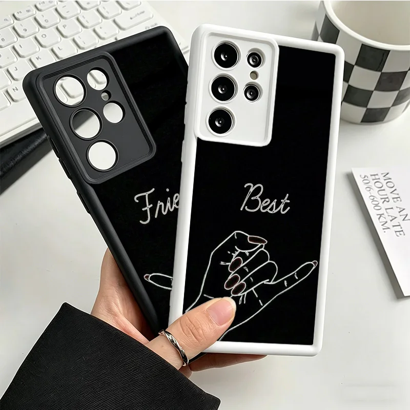 Best Friend Forever Phone Case For Samsung S25 S26 FE S23 S22 Ultra Galaxy S21 S20 Plus S24 FE Cover Coque Shell Protective