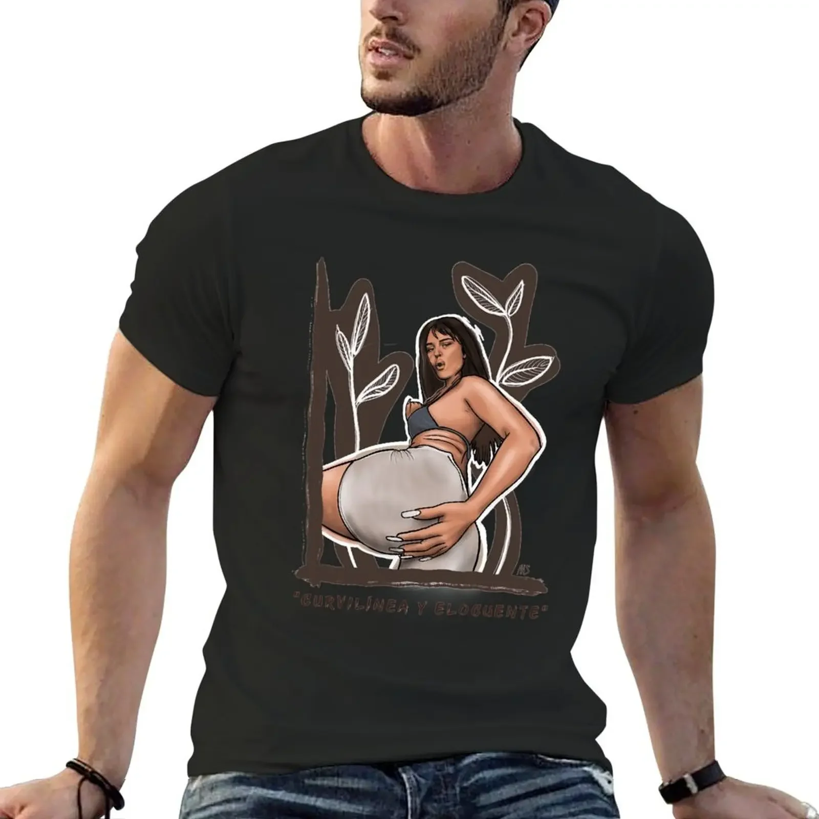 Illustration tribute Nathy Peluso curvy and eloquent Classic T-Shirt oversizeds customizeds mens vintage t shirts