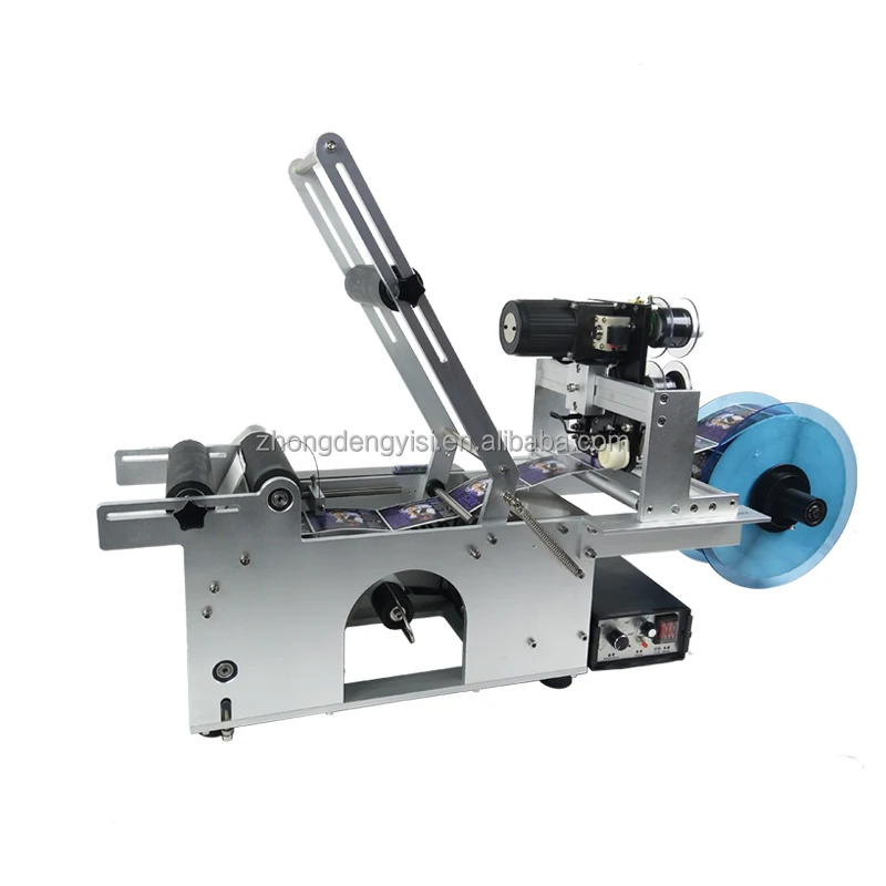 Semi Automatic Round Bottle Sticker Packaging Labeling Machine Manual Digital Label Printing Machine