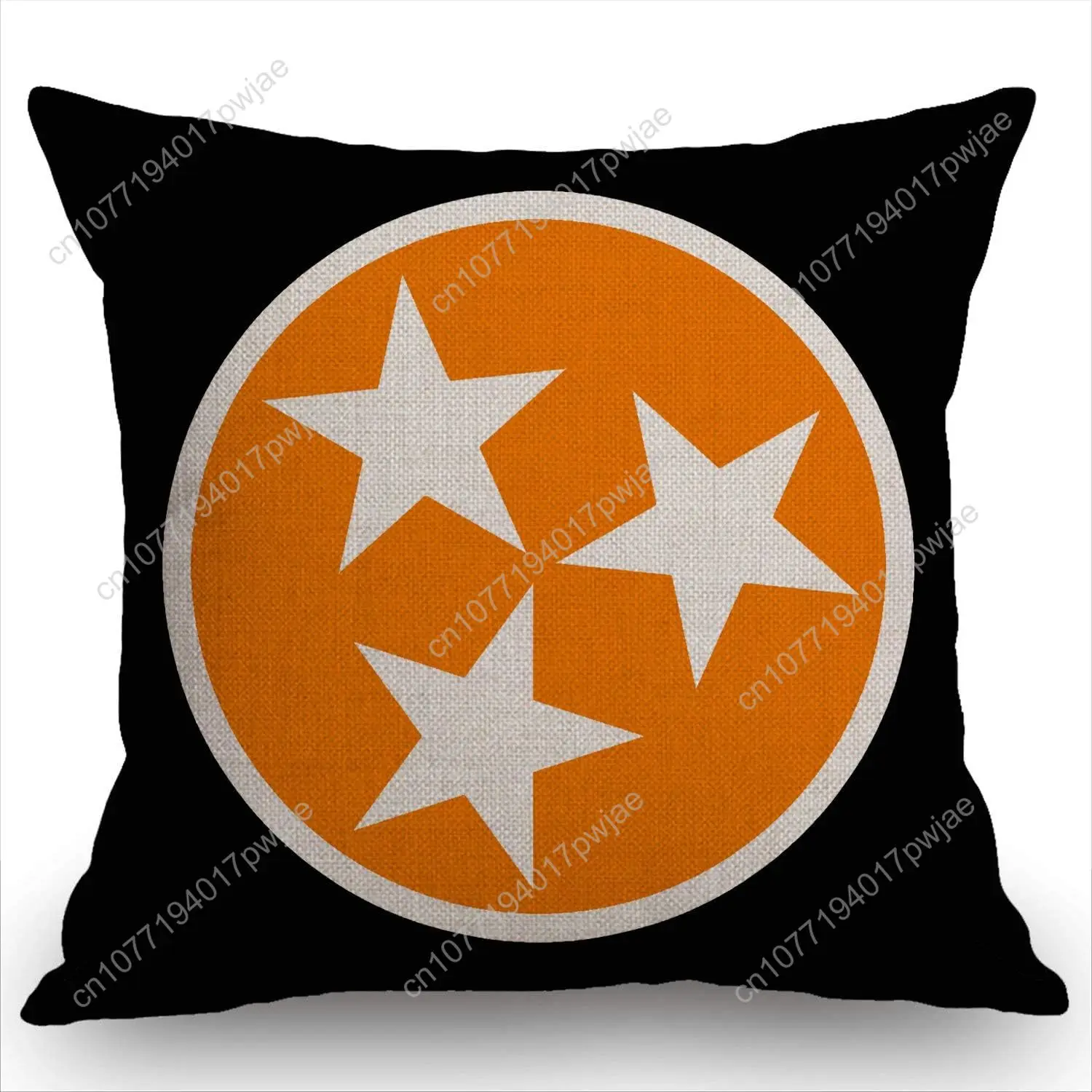 

Swono Tennessee State Tristar Flag Decorations Pillow Cover, Orange Tristar Flag Farmhouse Decor Throw Pillow Cases Cushion Cove