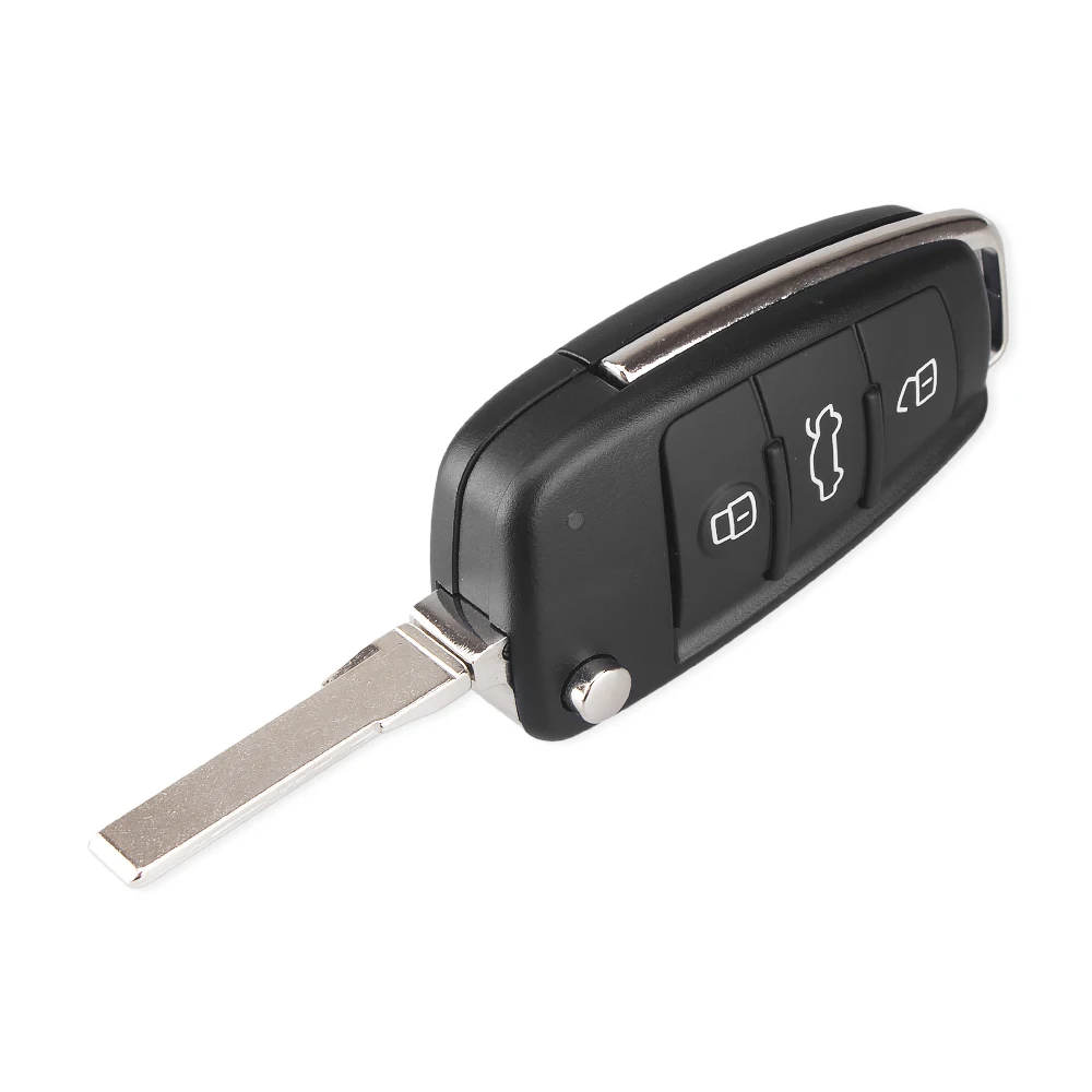 KEYYOU 3 Buttons Flip Car Key Remote Folding Key Cover Shell Fob Case Key For Audi A2 A3 A4 A6 A6L A8 S5 Q7 TT