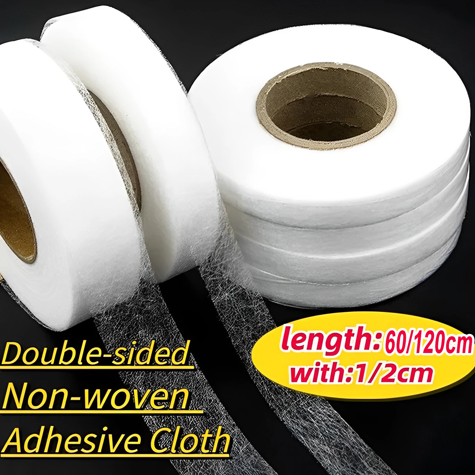 120cm bianco Double Sided Interlining accessorio per cucire nastro adesivo panno abbigliamento fusibile Interlining accessori fai da te Patchwork