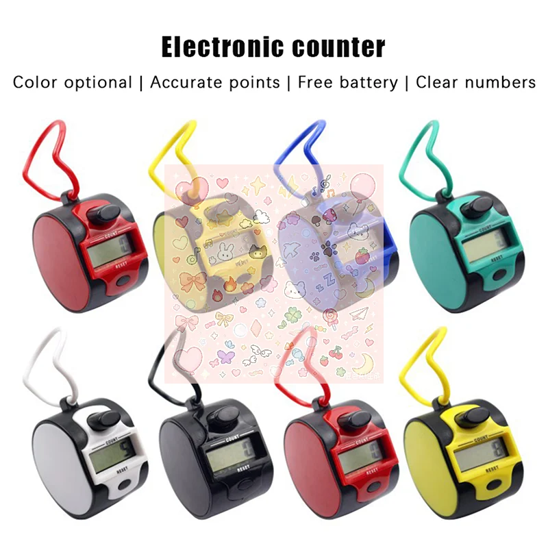 Tally Counter Hand Held Knit Row Clickers 5 Digit Number Handheld Manual LCD Electronic Sports Counting Tool