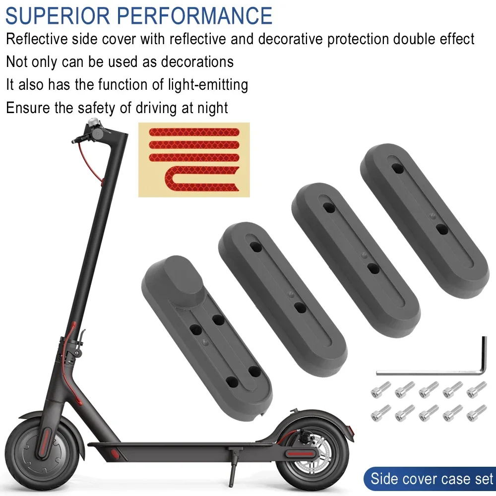 Copriruota proteggi Shell Sticker per Xiaomi Electric Scooter Pro 1S M365 parti del cappuccio dei mozzi della ruota riflettenti di sicurezza