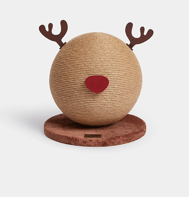 Christmas elk cat scratching ball small cat climbing frame cat tree scratching board jute rack does not occupy the space