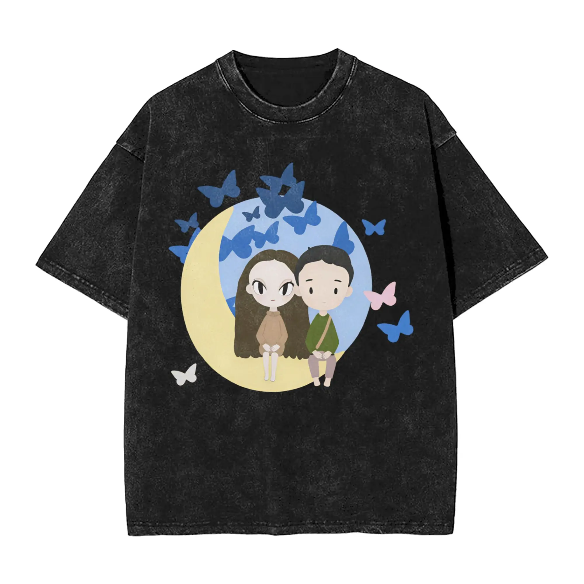 Funny It’s Okay to Not be Okay Cartoon T-Shirt for Men Crew Neck 100% Cotton Washed T Shirt  Short Sleeve Tees Printed Tops