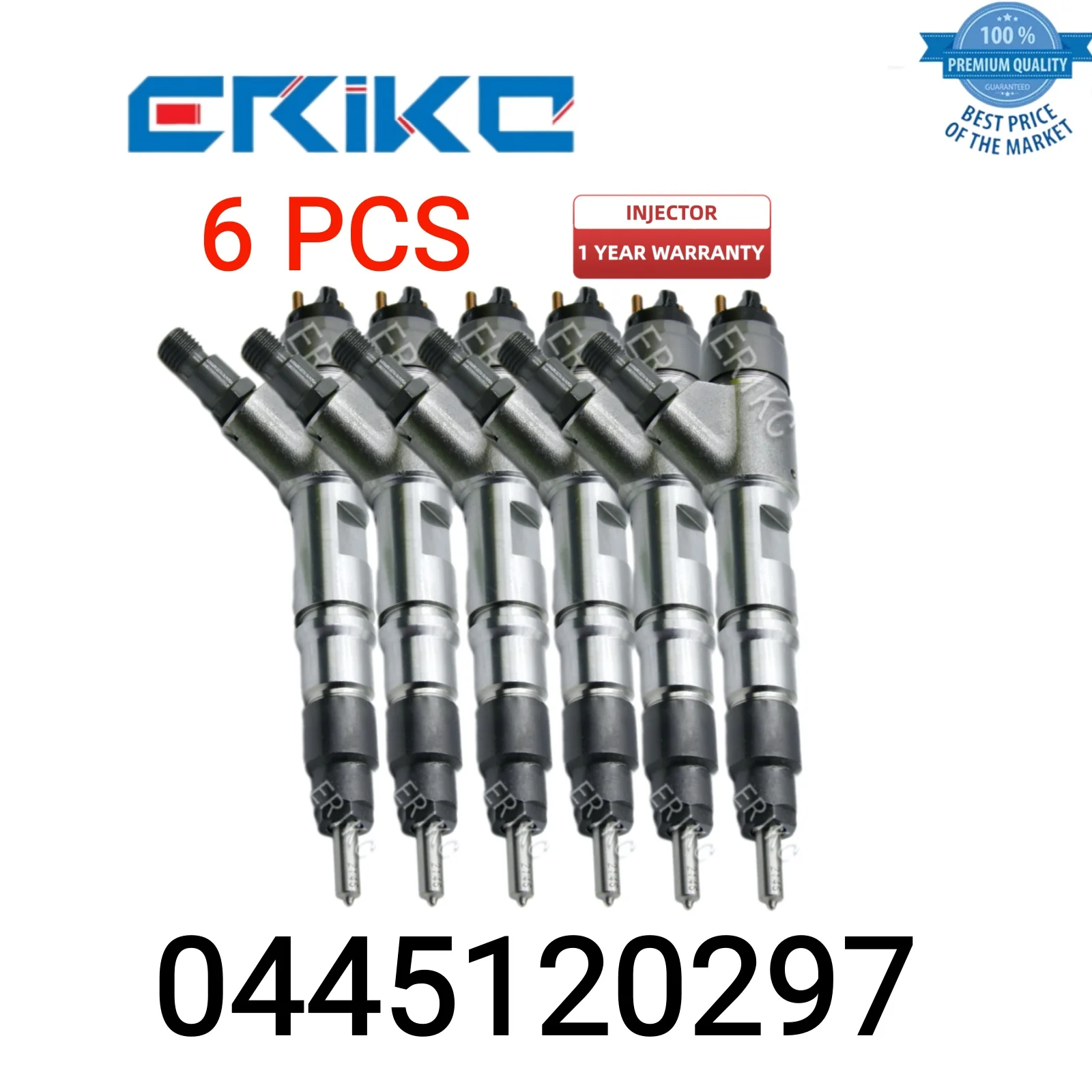 

6 PCS 0445120297 Common Rail Spare Parts Injector 0 445 120 297 Diesel Fuel Injector 0445 120 297 fit for CUMMINS VW