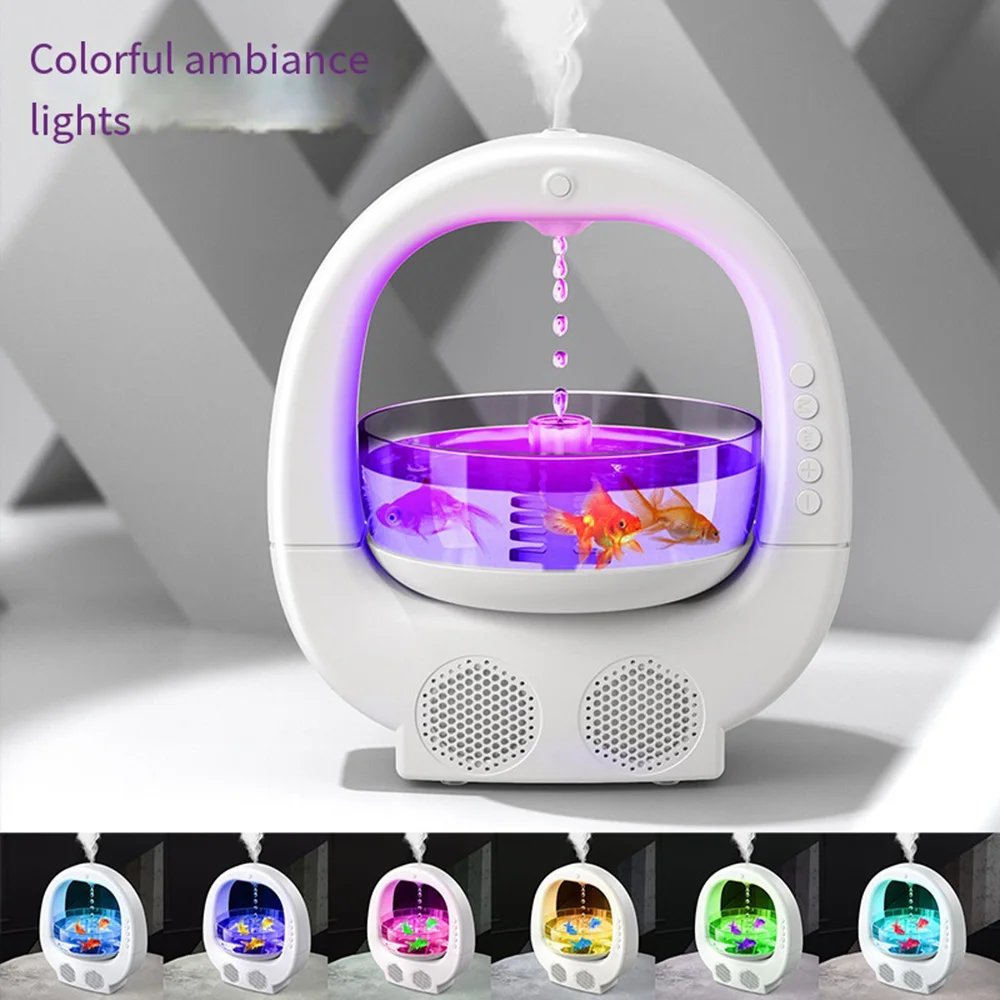 Portable Mini Humidifier, Small Cool Mist Humidifier with Night Light, USB Personal Desktop Humidifier for Baby Bedroom l Office