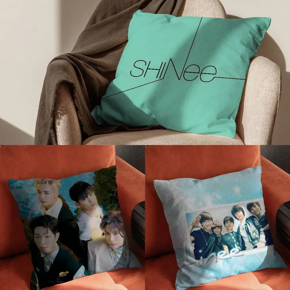 

Kpop S-S-SHINee Pillow Case Pillowcase For Car Pillows 60x60 Cushions Luxury Double Sided Cover Home And Decoration Sofa 30x30