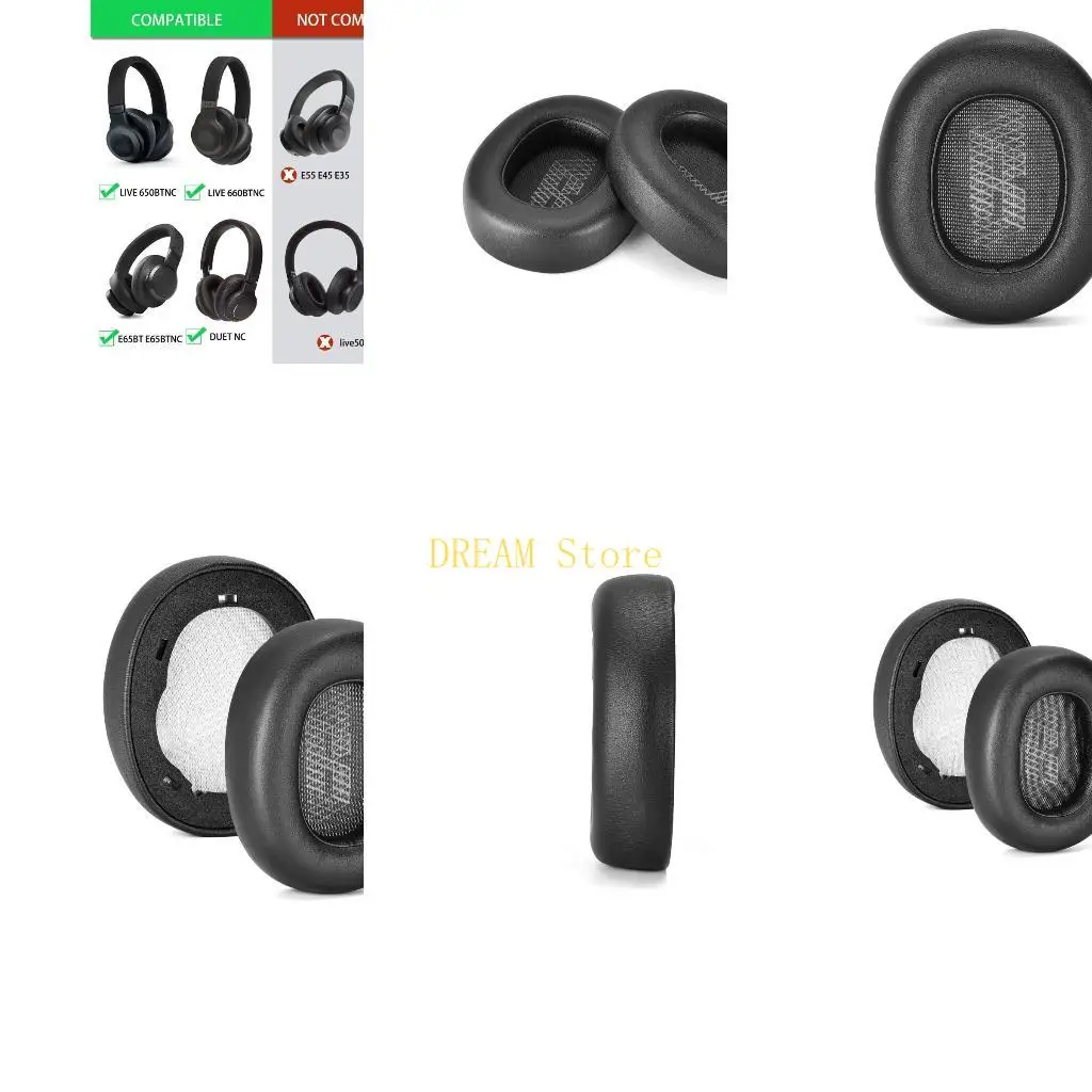 Ear Pads forJBL E65BTNC NC LIVE650 660 BTNC Headphone Replacement Thicker Foam Protein Skin Cover best sale