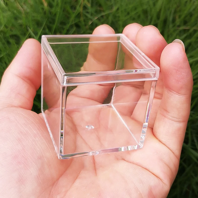 Transparent Acrylic Box With Lid, Square. For Placing Food And Candy