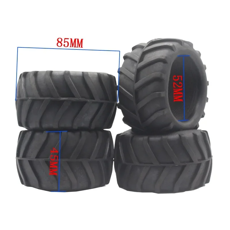 리모컨 몬스터 트럭 85mm 고무 타이어 HSP HPI WPL FS 1/16 RC 타이어 ZD 레이싱 예비 부품용