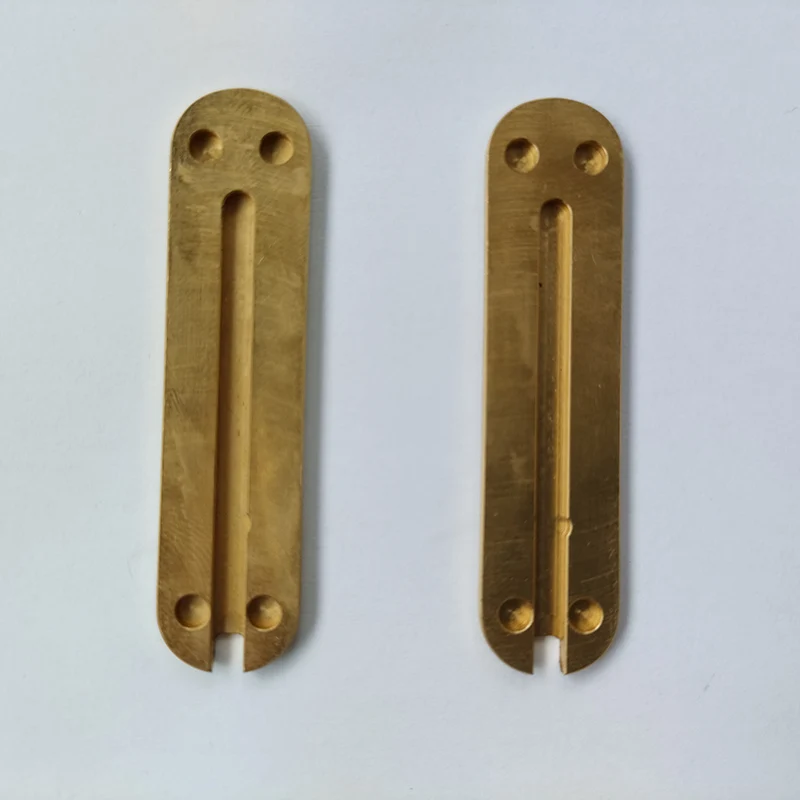 2 Types CNC Brass Knife Grip Handle Patches for 58MM Victorinox Swiss Army Knives With Cut-out for Toothpic Tweezers DIY Part