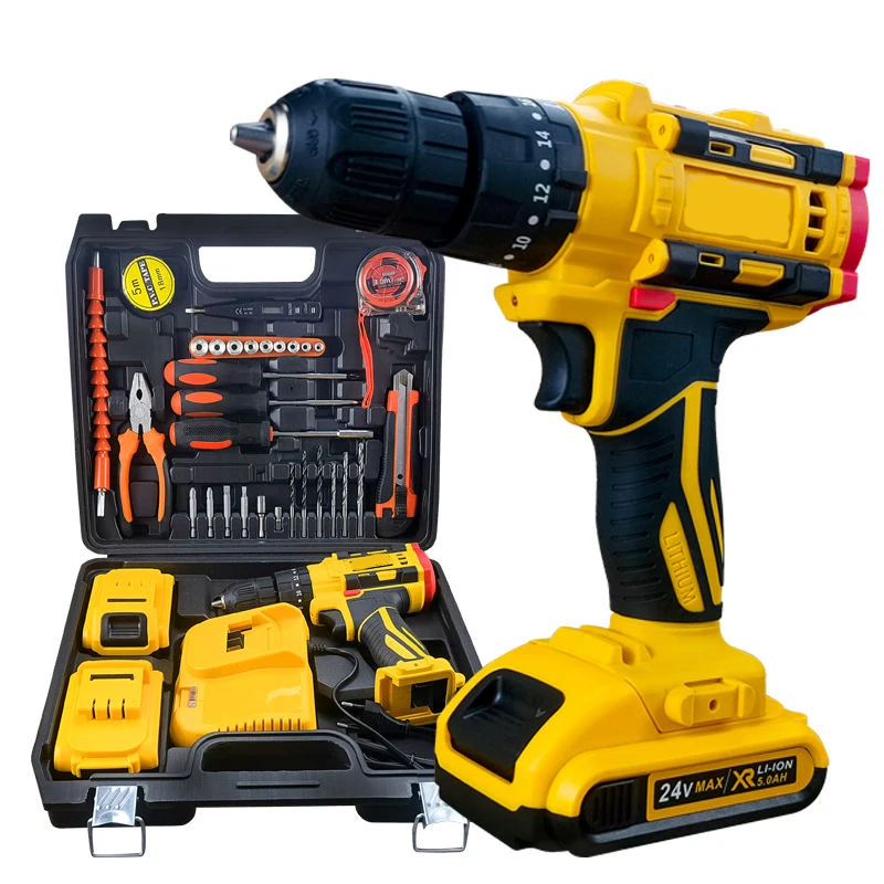 

Power Hammer Tool Set Electric Screwdriver Drilling Machines Powerful Demolition Drill Tool Kit Cordless Drills Set