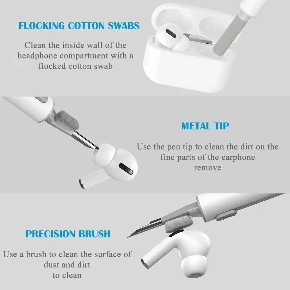 Sliding Cleaning Pen for  Earphones Brush for Airpods 3 Pro Series Case Headsets Cleaners Earbuds Cleaning Tools image 5