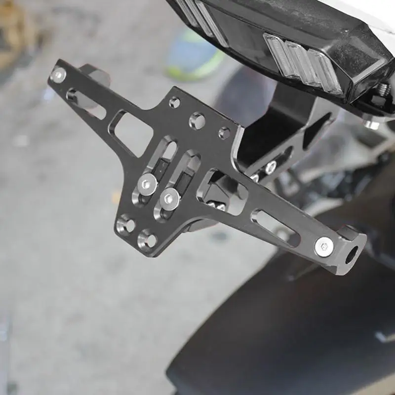 Motorcycles Fender Bracket Adjustable Motorcycle License Plate Bracket Fender Eliminator Aluminum Alloy Motorcycle Plate Frame