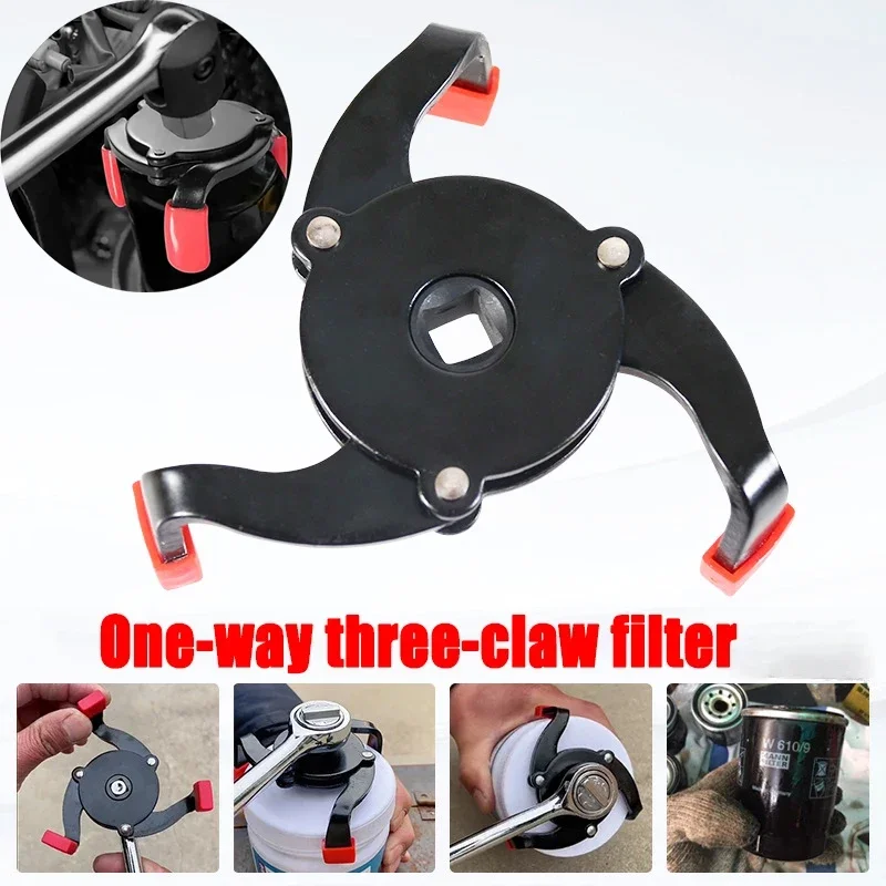 Universal 3 Jaw Oil Filter Remover Tool Cars Oil Filter Removal Tool Interface Special Tools Oil Filter Wrench Tool Auto Repair