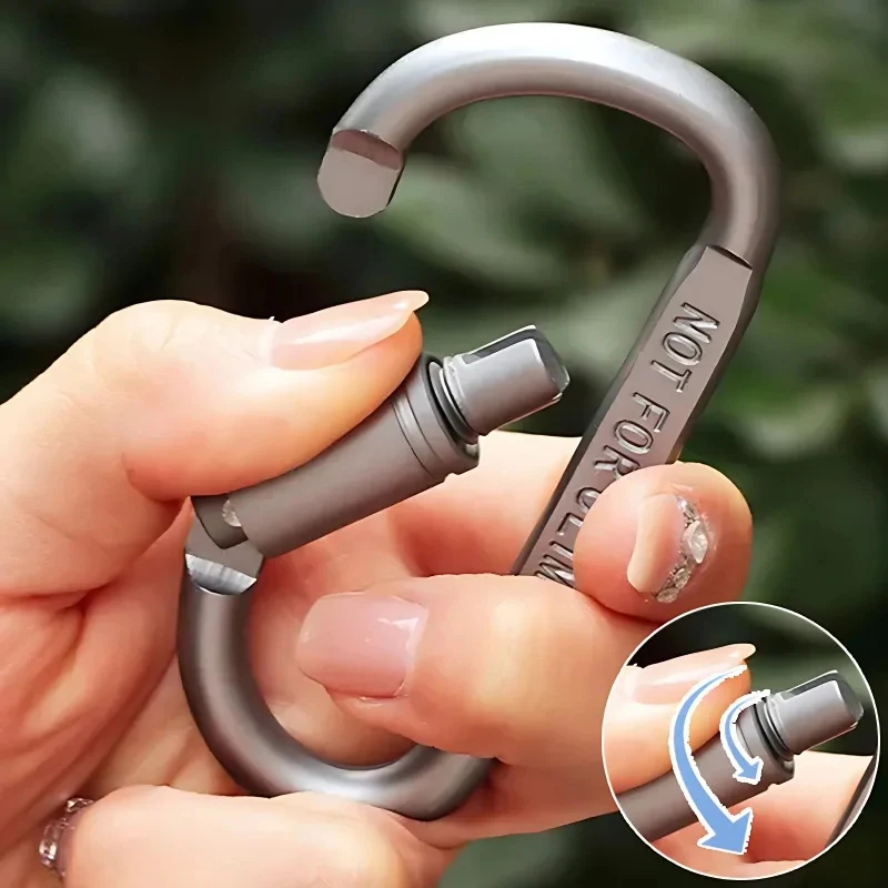 4-6pcs Carabiner Set For Key Camping Survival EDC Outdoor Keychain Clip Alloy Aluminum Tactical D-ring Caribiner Hook Karabiners