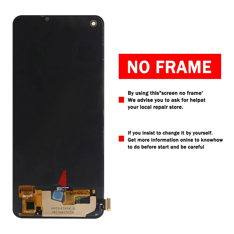 Imagem -03 - Super Amoled para Oppo Reno7 Lite Reno 7lite Lcd Cph2343 Display Touch Screen Digitador Assembléia com Quadro