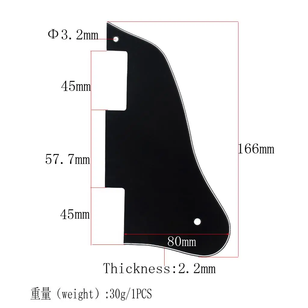 Durable Pickguard Scratch Plate for ES335 Guitar Replacement Parts Black