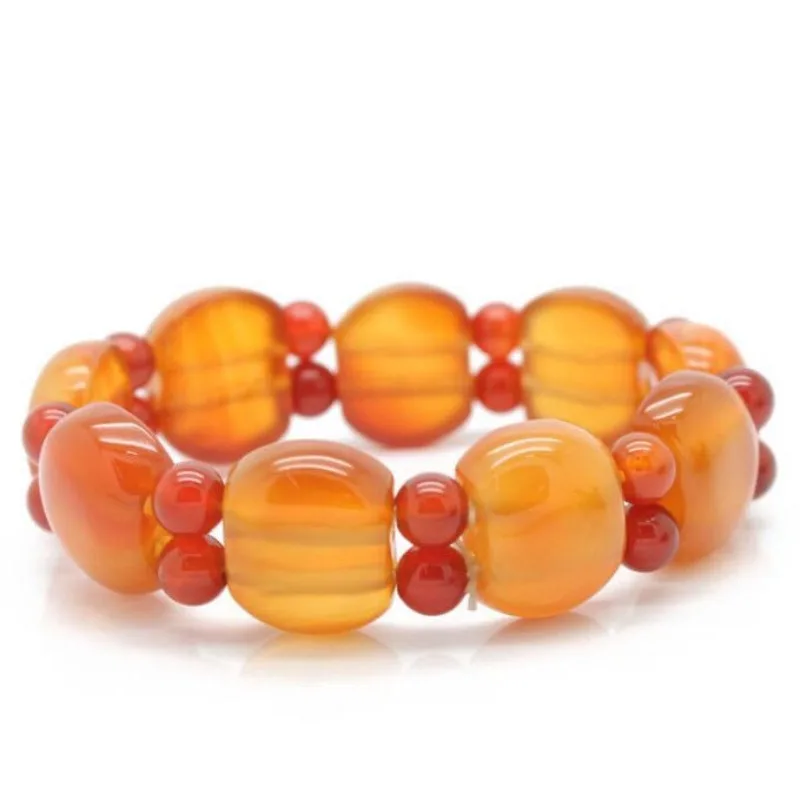 

Orange Red Agate Hand Row, Agate Semicircle Bracelet Bracelet, Simple and Fashionable Agate Jewelry.