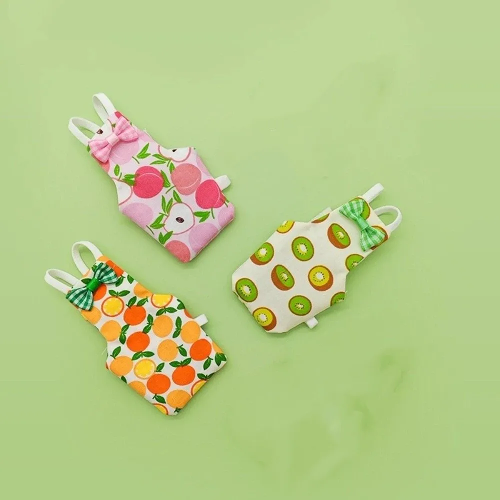 Adjustable Pet Parrot Diaper Breathable with Bowtie Bird Flight Suits Soft Fabric Fruit Pattern Parrot Flying Clothes Daily Wear
