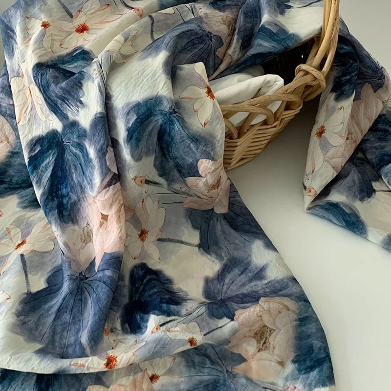 

Summer Thin Printed Fabric New Chinese Style Hanfu, Dress Printed Fabric 200*140cm