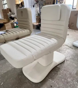 Luxuriöser Elektrischer Kosmetikstuhl mit 3 Motoren, Verstellbare Gesichtsmassageliege, Wimpernbett für Schönheitssalons, Komfortable Camilla