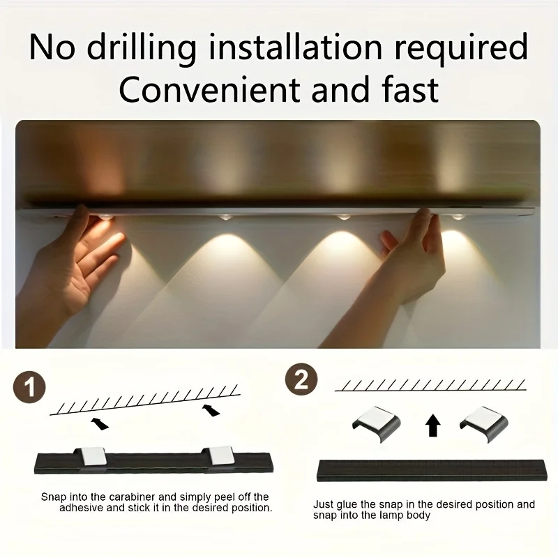 LED Motion Sensor Wireless Ultra Thin Night Light USB LED Wine cooler Light For Kitchen Cabinet Bedroom Wardrobe Indoor Lighting