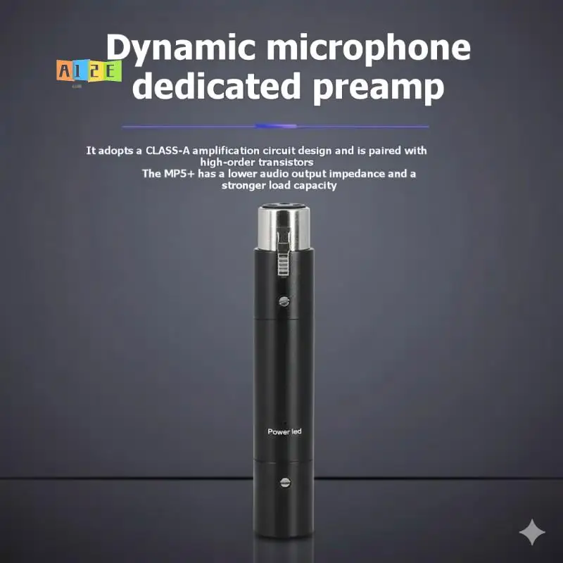 A12E-48V Dynamic Microphone Amplifier For Live Streaming And Karaoke For DJ Party Black
