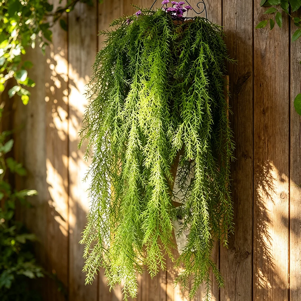 

105cm Green Pine Needle Wall Hanging Indoor Simulation Plant Canadian Pine Needle Home Decoration Fake Flower Wedding Plant