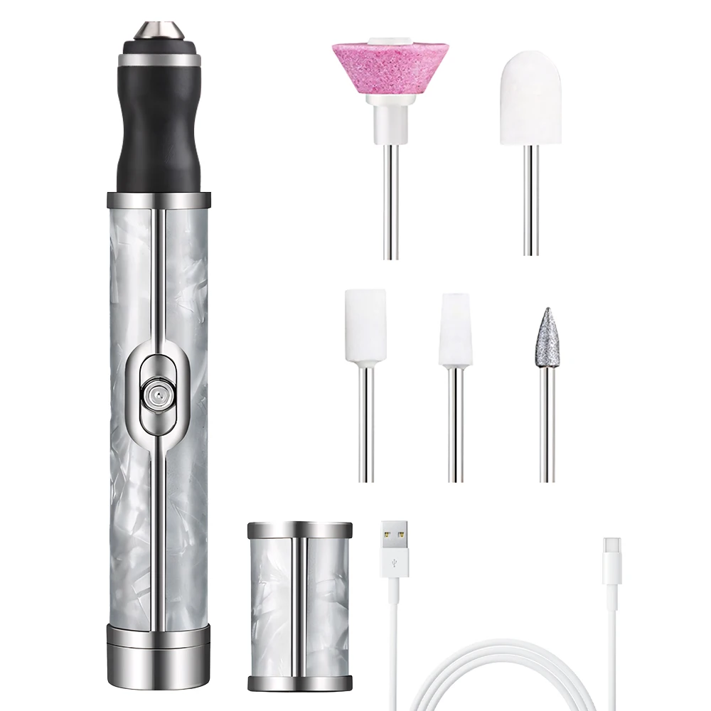 

Перезаряжаемый электрический набор для маникюра и педикюра с 4 скоростями, машинка для шлифовки ногтей, набор для нейл-арта