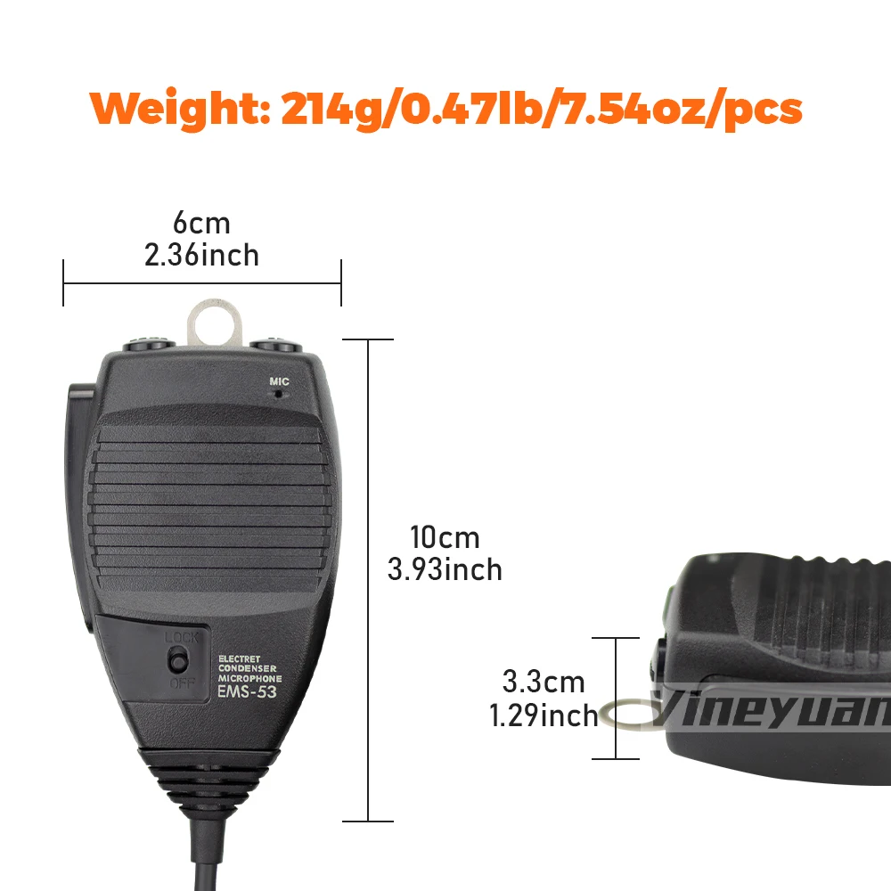 DR-145 EMS-53 DR-03T DR-06T DR620 DR-610 DR-435 راديو DR-135T ميكروفون 8pin DTMF يده هيئة التصنيع العسكري ل Alinco DR-235T DR-235E