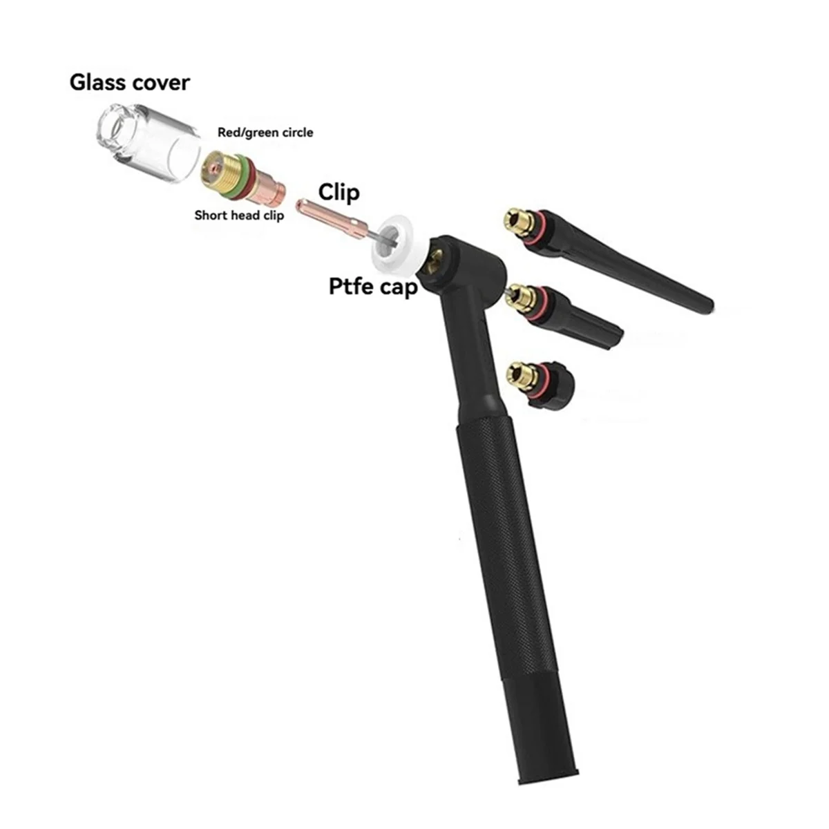 BAAQ 68 個 TIG 溶接トーチアクセサリーキットノズルコレットボディスタブスタビーガスレンズガラスカップキット -17/18/26 用