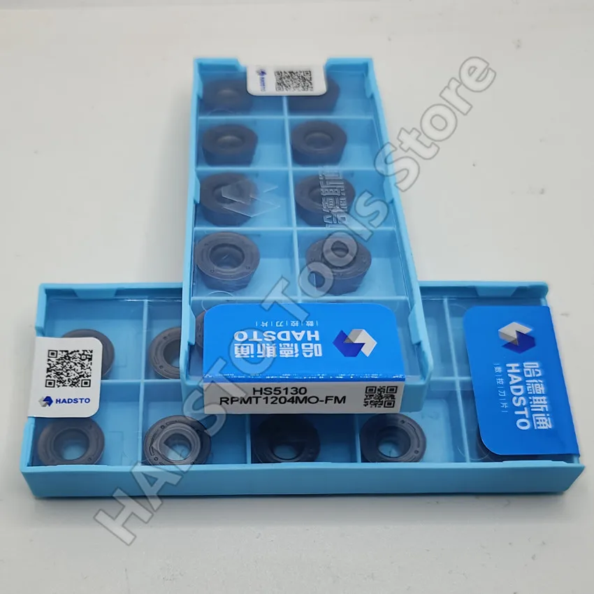 RPMT1204MO-FM HS5130/RPMT1204MO-FM HS5120 RPMT1204MO R6 HADSTO CNC hard alloy blade Milling inserts Carbide inserts 10PCS/BOX