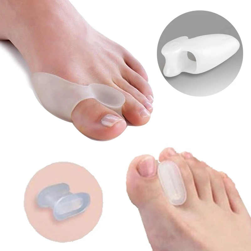 1Pair Silicone Dita Dei Piedi Separatore Borsite Osso Ectropione Regolatore Dita Dei Piedi Apparecchio Esterno Strumenti Per La Cura Del Piede