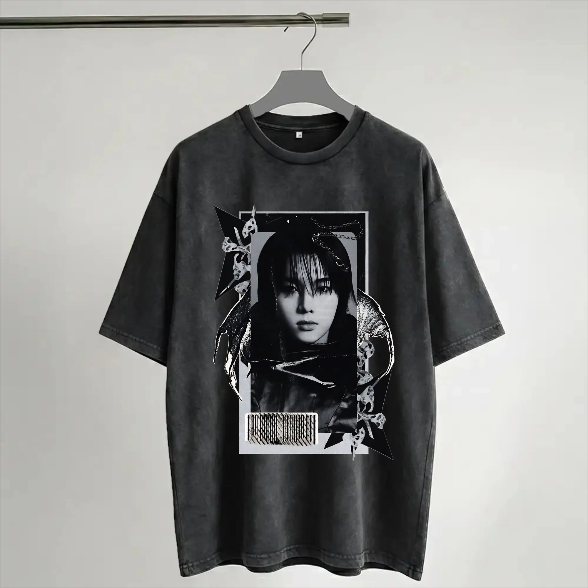 Xdinary Heroes Jungsu Apparel Washed T Shirts Men Women Streetwear Hip Hop T-Shirt Graphic  Tee Shirt Short Sleeve
