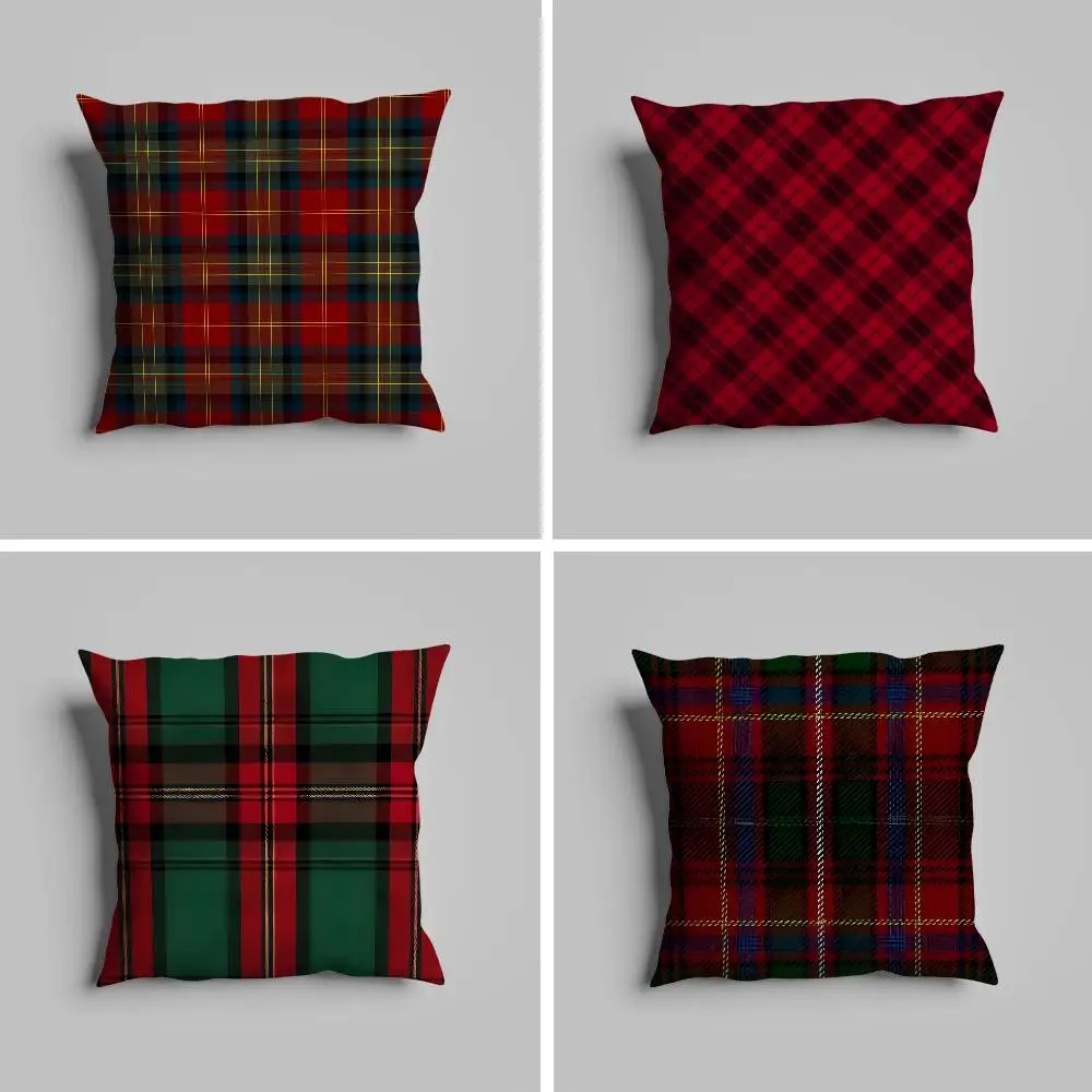 

S-Scottish TartanS Pillow Case Pillowcase For Car Pillows 60x60 Cushions Luxury Double Sided Cover Home And Decoration Sofa 30x