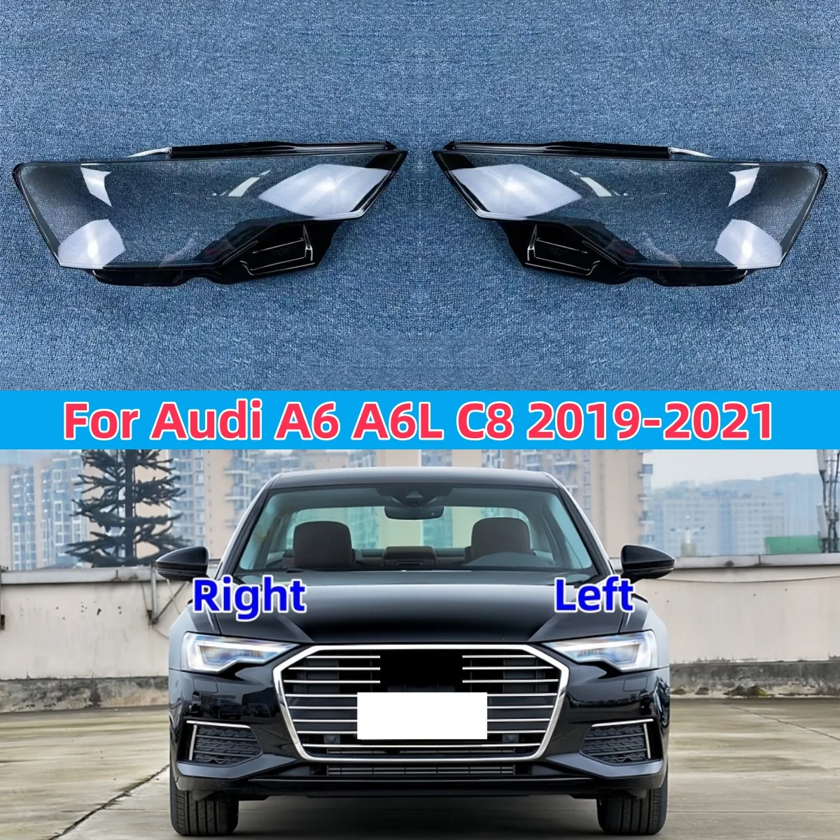 

Для Audi A6 A6L C8 2019 2020 2021, крышка фары, корпус фары, прозрачные линзы, плексиглас, замена оригинального абажура