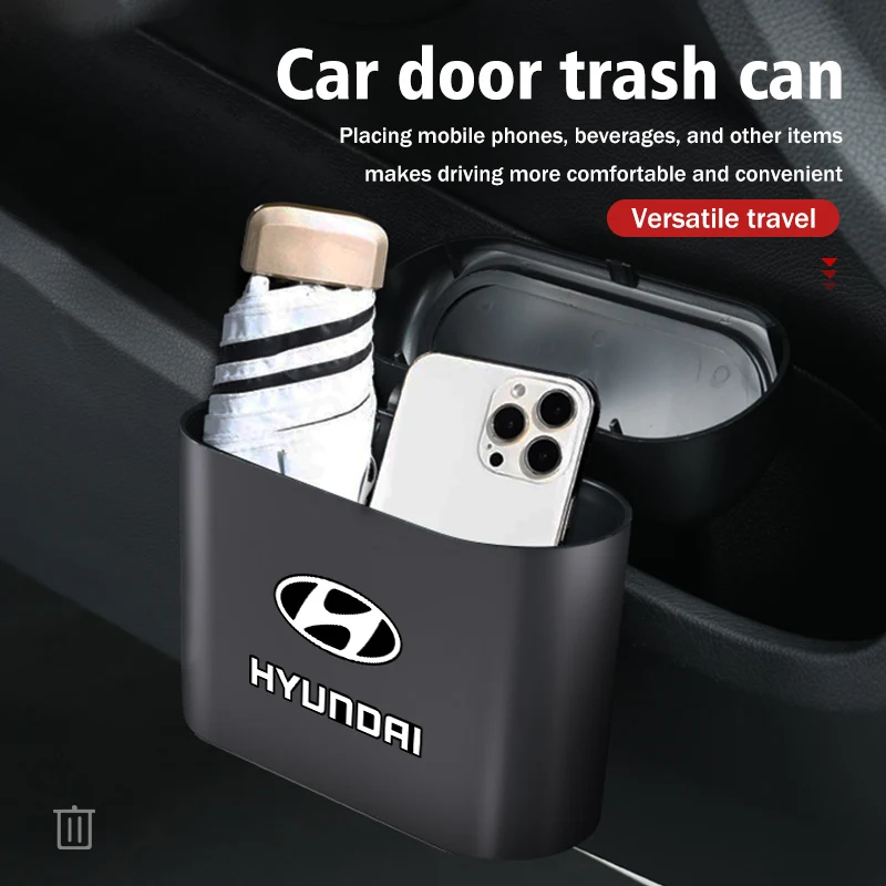 Car Trash Can Car Chair Garbage Bag Sueds Storage Supplies For Hyundai Tucson IX35 I30 I20 Kona Coupe Veloster I40 Getz