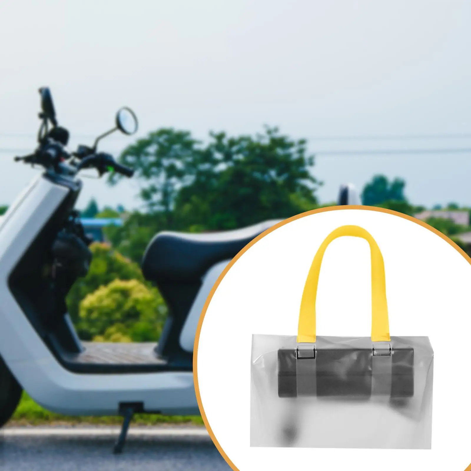 Bolsa impermeable para carga de motocicleta, organizador con apertura inferior grande, Protector a prueba de polvo de PVC, bolsa impermeable para carga de motocicleta