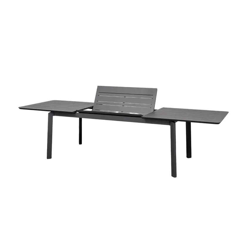 for Modern Heavy Duty Aluminum Alloy Retractable Butterfly Leaf Self Storage Weatherproof Dining Table for Hotels