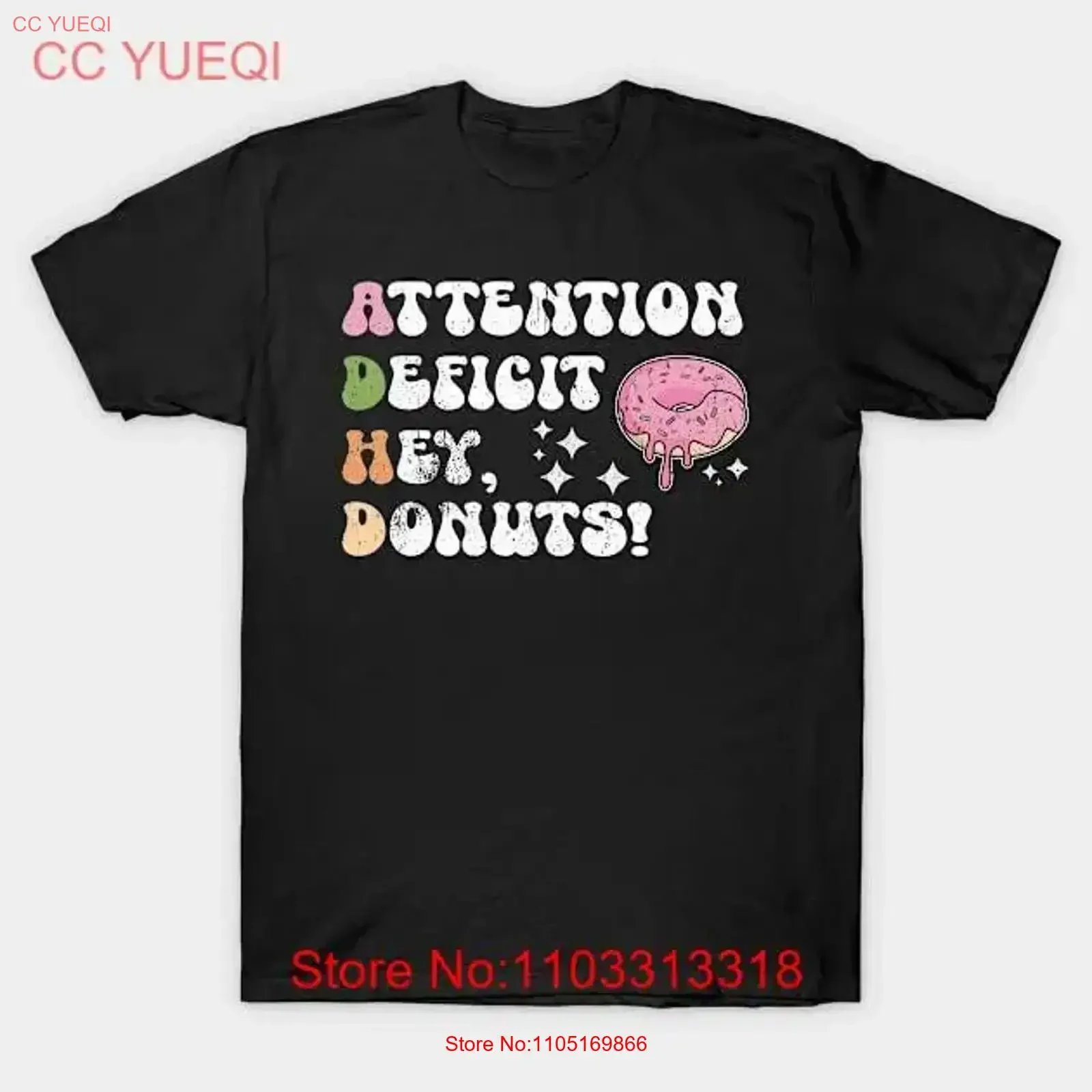 Attention deficit hey donuts Made in Australia T Shirt S 5XL vintage Washed Comfortable Stylish homme graphic streetwear