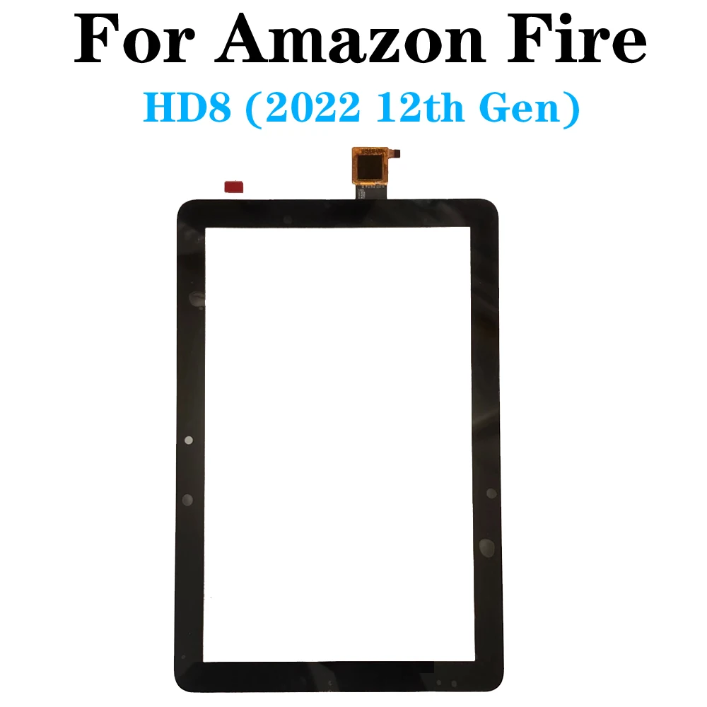 Nieuwe 8 Inch Nieuw Voor Amazon Fire Hd8 (2022 12e Gen) Lcd Buitenste Touch Screen Glazen Digitizer Sensor Vervangen