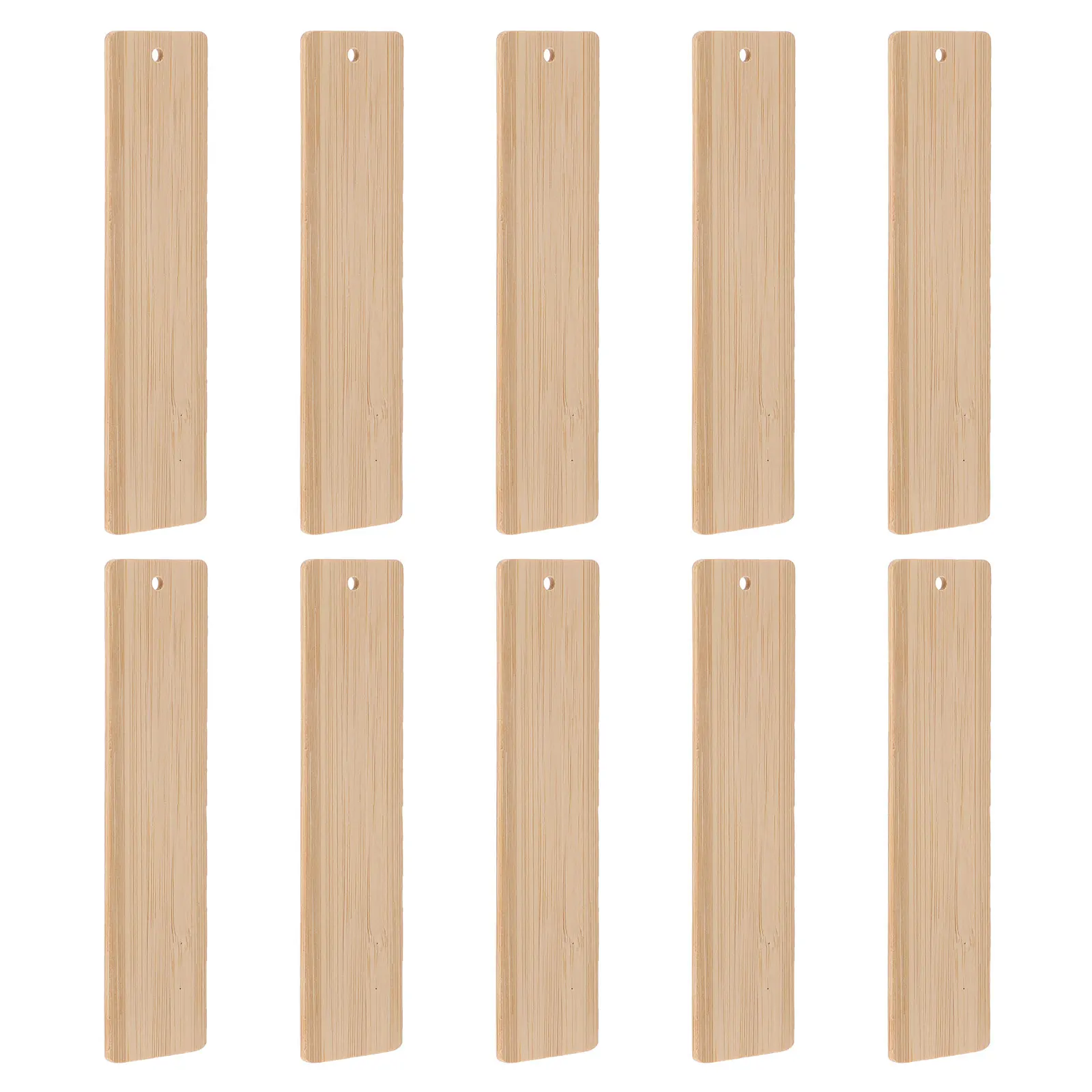 

10 Bamboo Blank Bookmarks 12cmx3cm Unfinished DIY Craft Tags for Bookmarks Keychains Bottles Wall Tree Decor