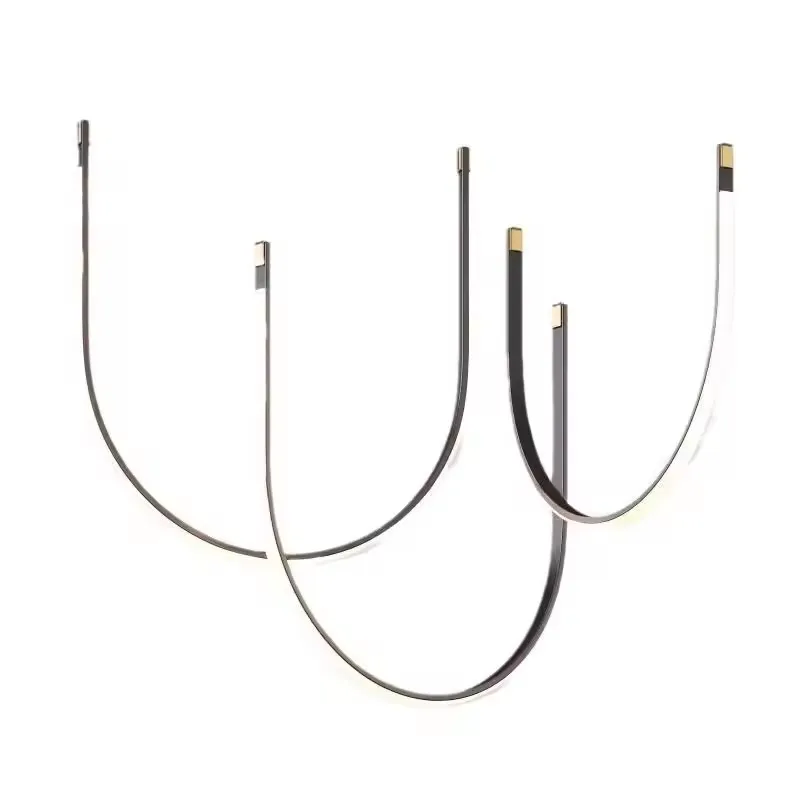 Wohnzimmer Studie Moderne Neue Linien U-förmigen Designer Restaurant Ausstellungshalle Kronleuchter LED Industrielle Wind Gürtel Kreativität