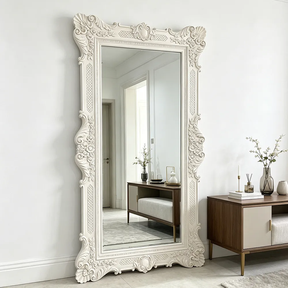 Vintage Modern Mirror Living Room Decoration Luxury Big Aesthetic Full Body Mirror Floor Long Spiegel Wand Home Decorations