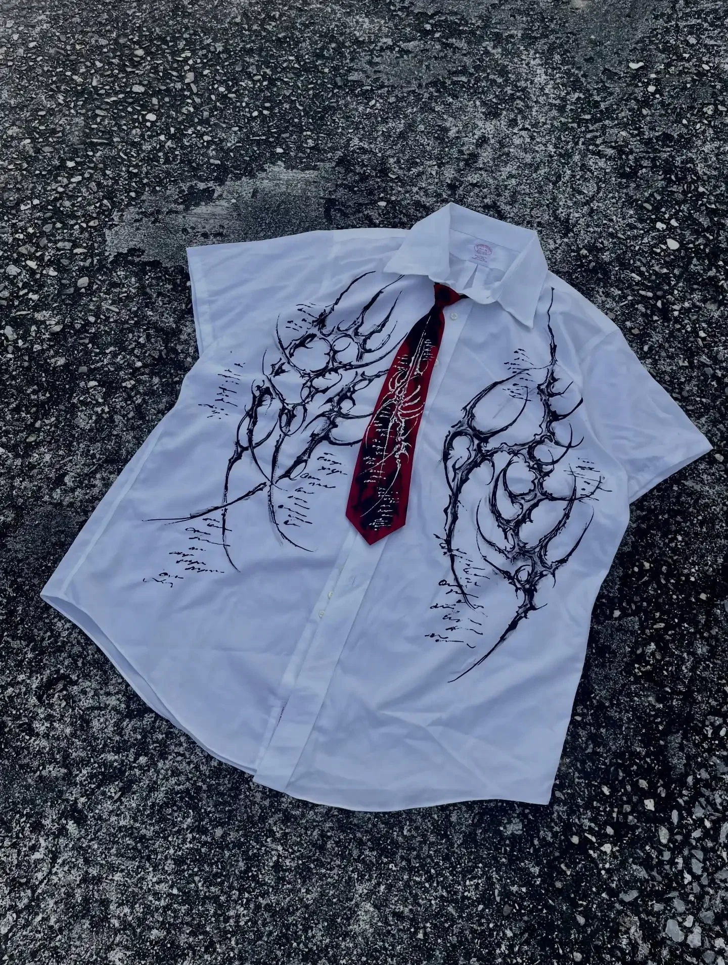 

90s Polo Shirt Printed Mens Rock T-shirt Gothic Super Hip-Hop Button-Neck Shirt Punk Casual T-shirt Simple Stylish Couple Packs