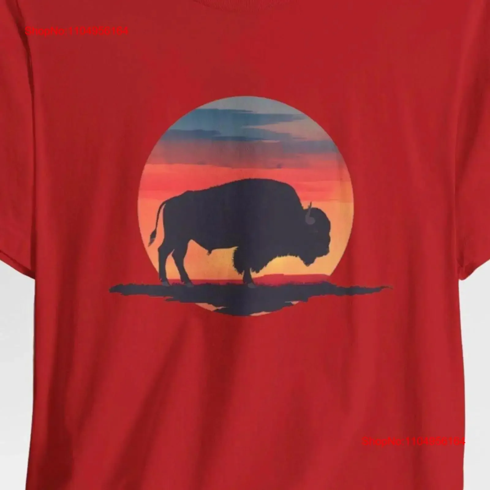 

Buffalo T shirt Bison Lover Sunset Wild Animal Clothes Nature Western Country vintage Washed fashion designer clothes Soft